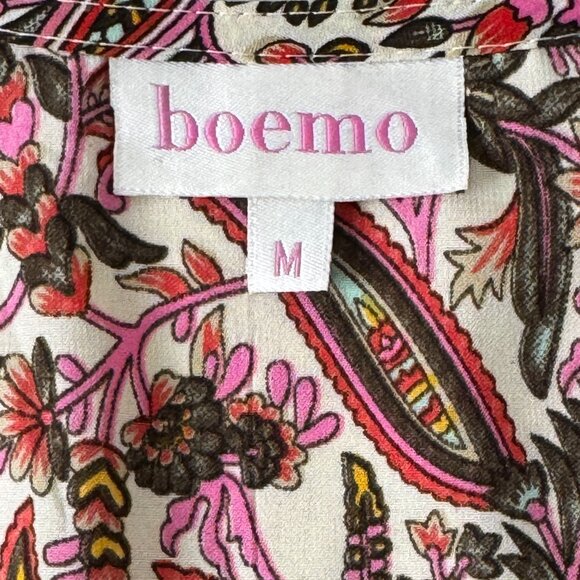 NEW ANTHROPOLOGIE BOEMO FLORAL PAISLEY MAXI DRESS RESORT COTTAGECORE BOHO MED - Picture 3 of 7